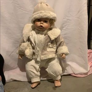 Realistic porcelain doll